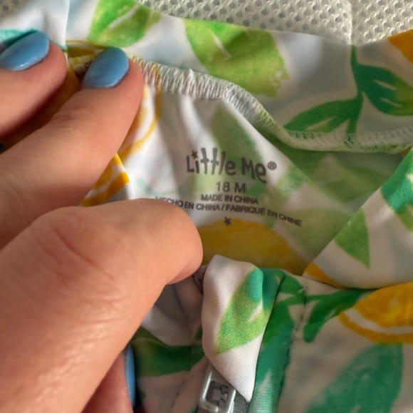 Little Me Lemon Rashguard Swimsuit - Picture 4 of 4